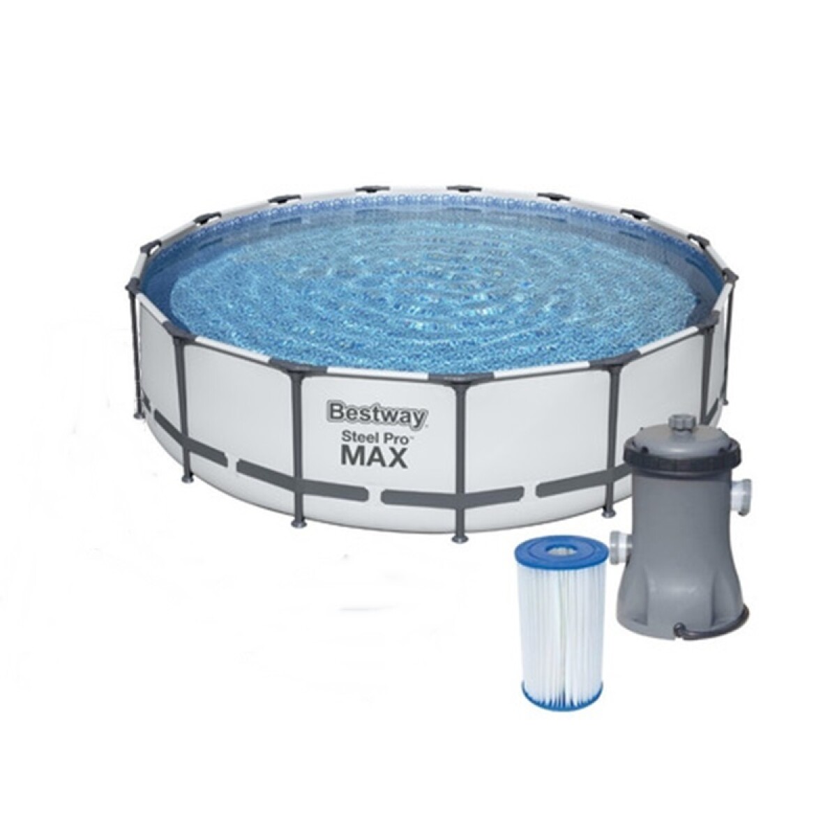 PISCINA BESTWAY STEEL PRO MAX 6473 LTS + FILTRO Y BOMBA 