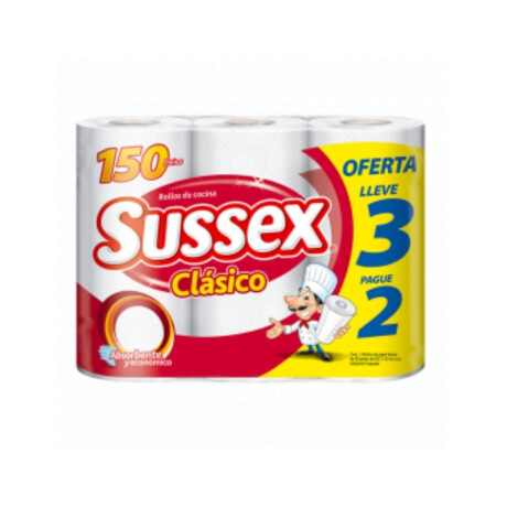 Nova Toalla de Cocina 3 x 2 (150 Paños) BLANCO