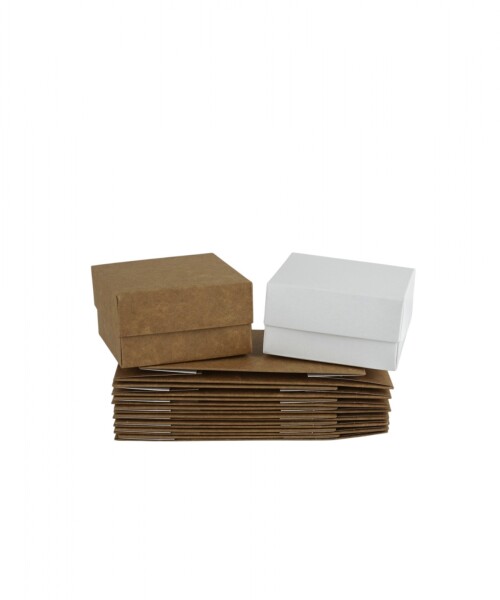 Pack x 20 unid - caja 02 - 8x8x4,5 cm. REVERSIBLE BLANCO MADERA