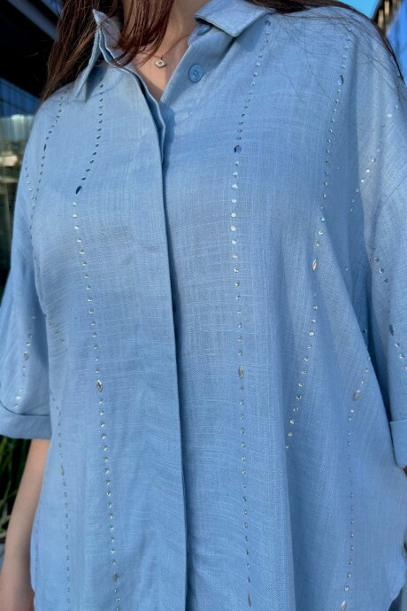 Camisa Matilda Celeste
