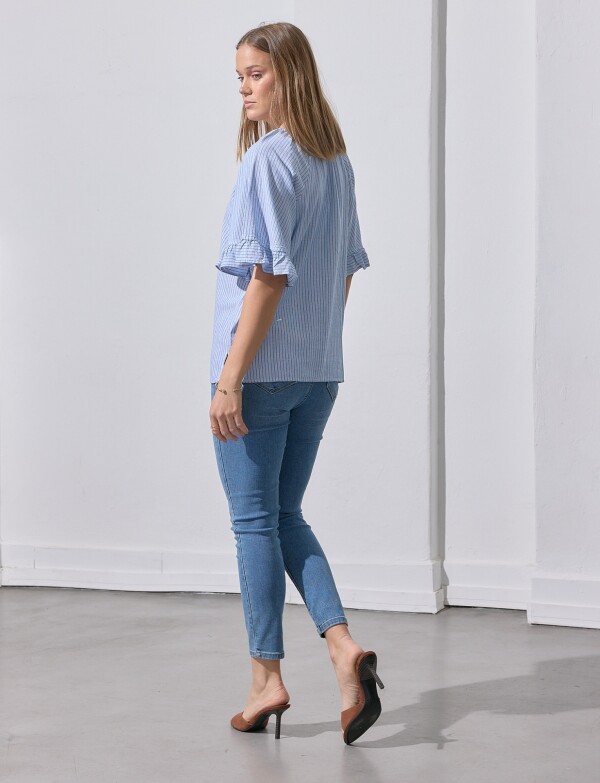 Blusa Lino CELESTE/MULTI