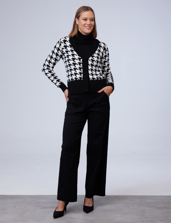 Cardigan Gales BLANCO/NEGRO