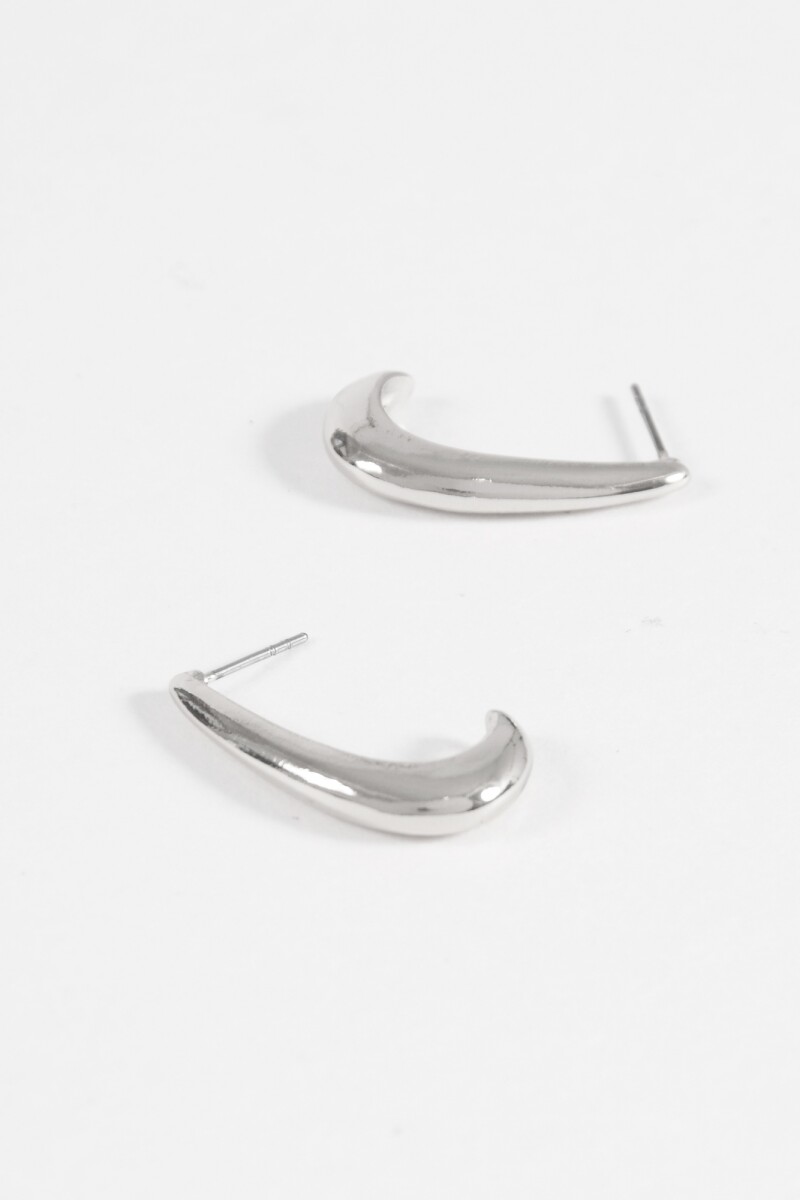 Aros largos antique plateado