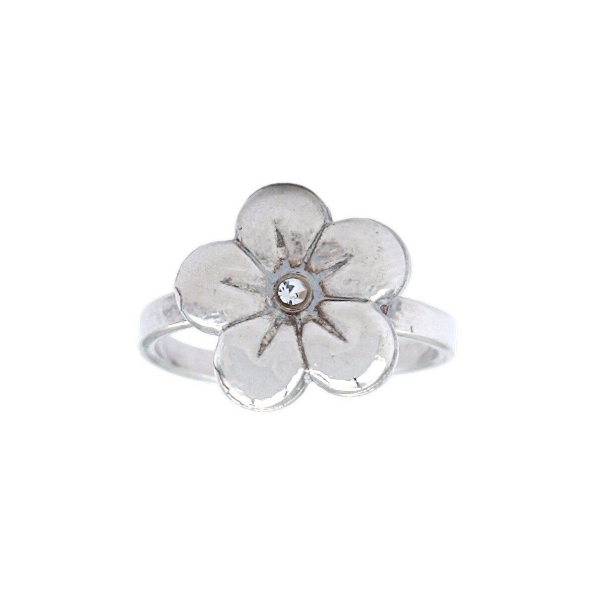 Anillo Flor-Plata 925-Piedra Zirconia-AN3758 - conpiedra 