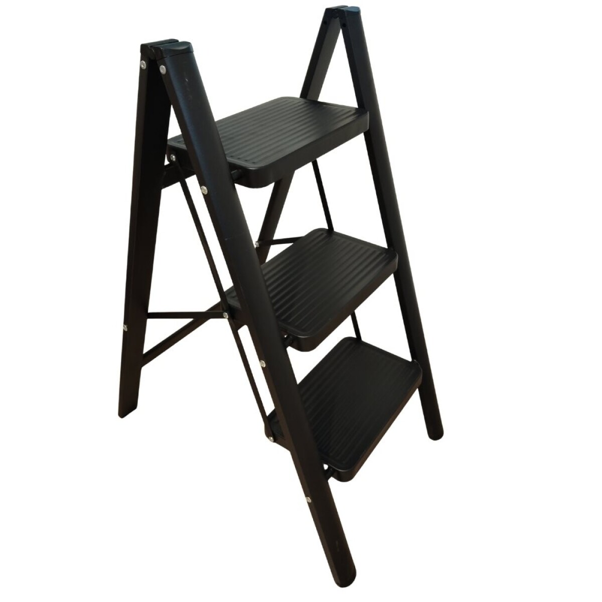 ESCALERA DE 3 NIVELES METAL 39x59x76CM NEGRO 