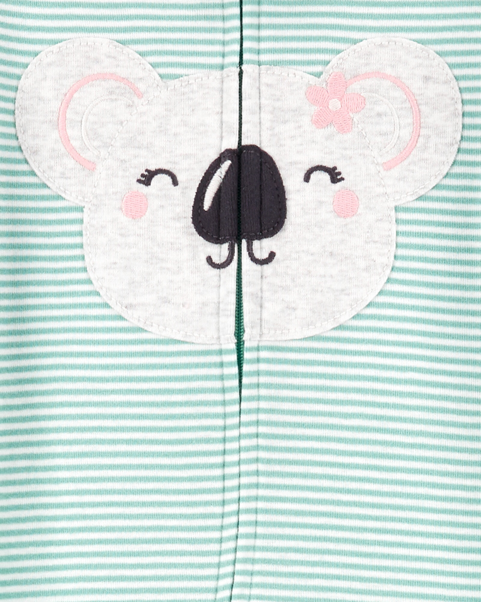 Pijama una pieza de algodón con pie estampa koala Sin color