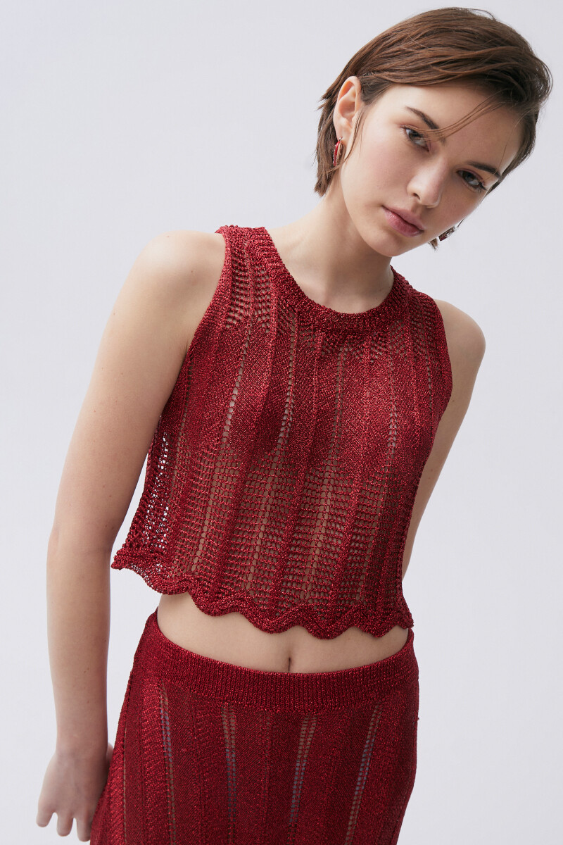 Top Cherry Rojo
