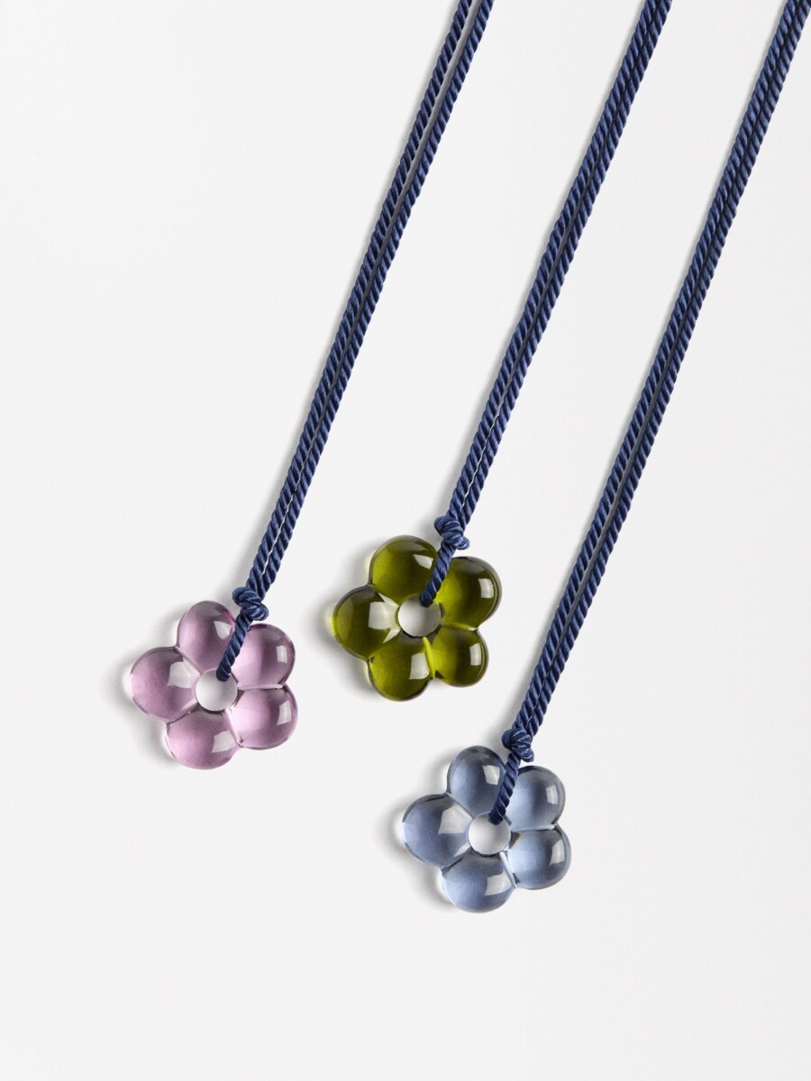 Set De Collares Flores Multicolor multicolor