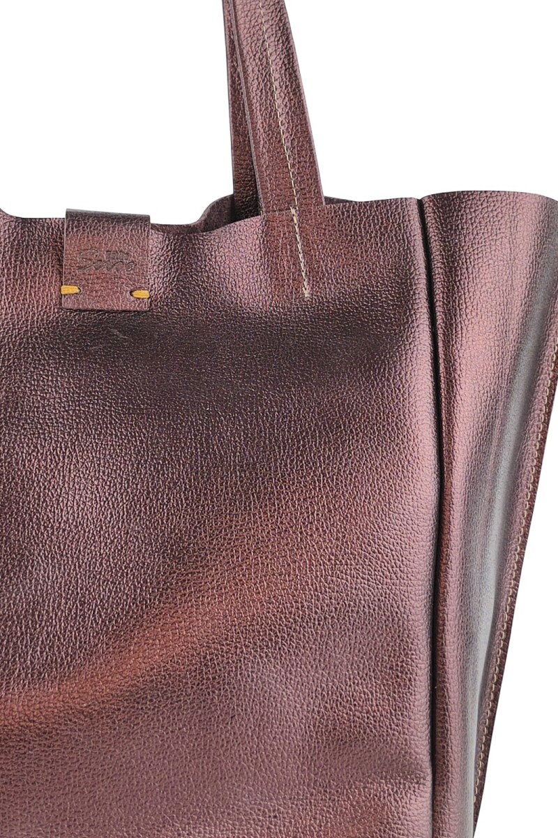 Tote Bag de cuero Bordo