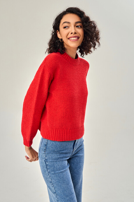 Sweater Besayi Rojo Coral