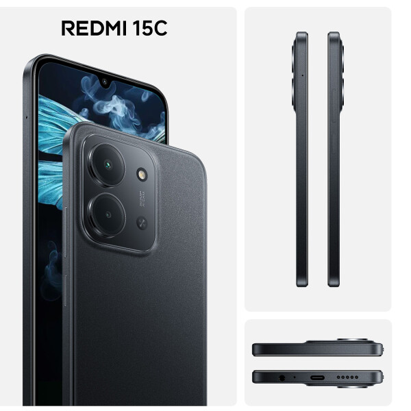 Xiaomi Redmi 15c 16 (8 Física + 8 Virtual)/256 Gb NEGRO