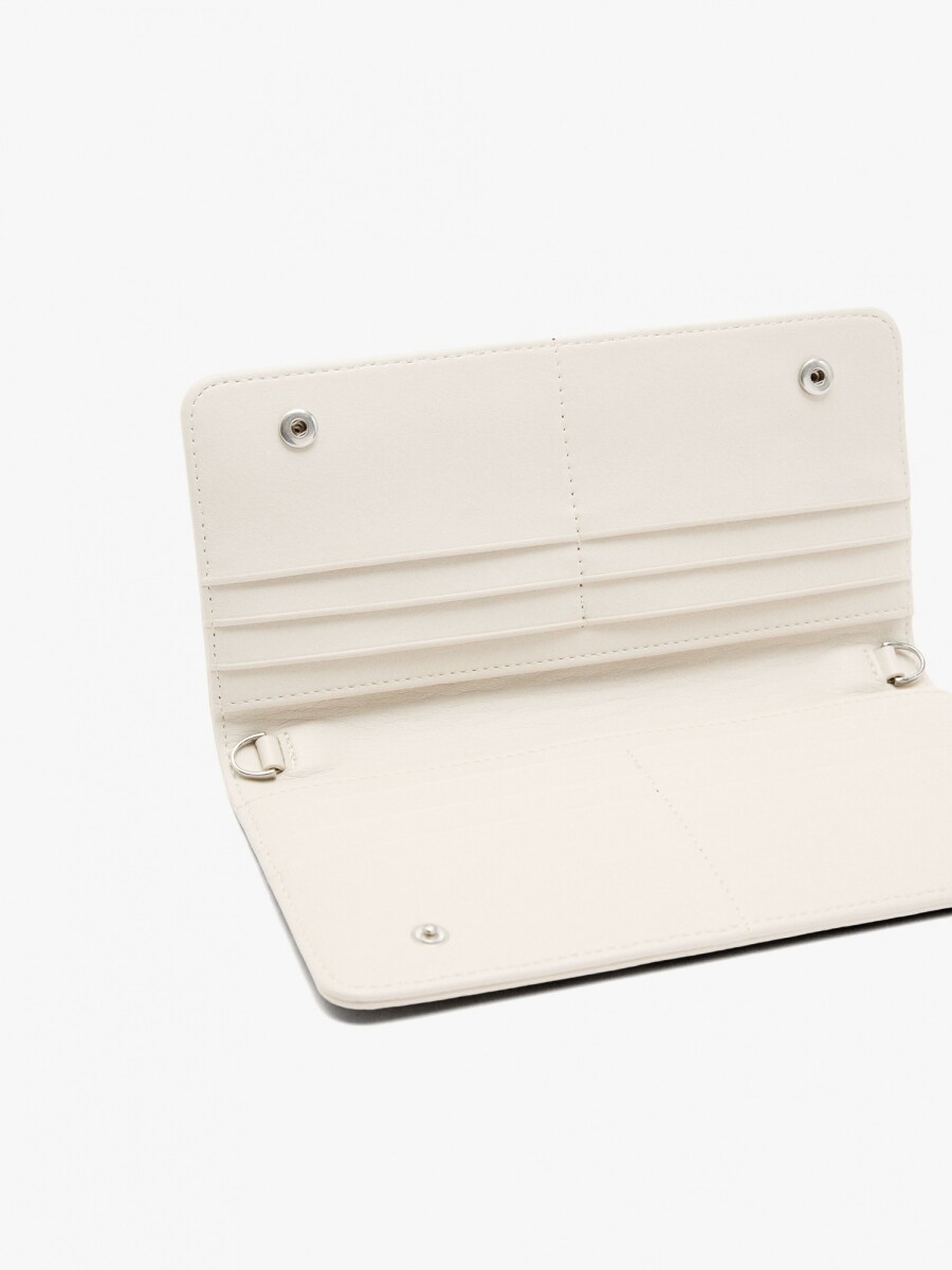 Cartera Con Textura Y Asa De Cordón crudo