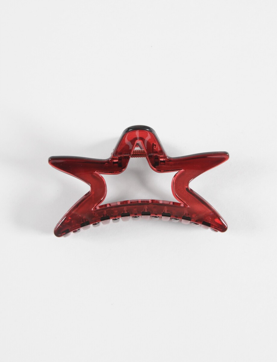 Broche estrella - rojo 