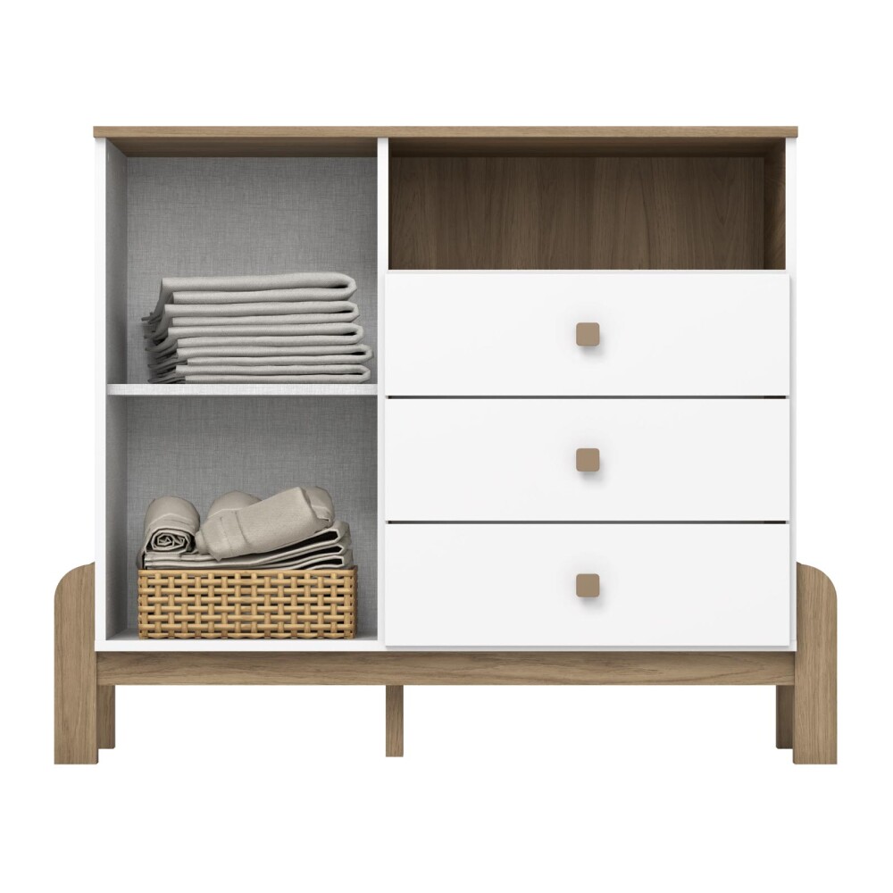 CÓMODA KIDS MDF BLANCO 3C/1P RENÉ