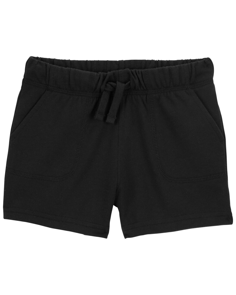 Short de algodón con cordón,negro 