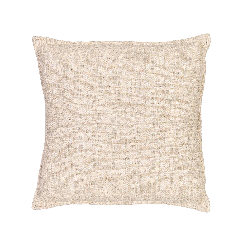 ALMOHADÓN LINO-Y-ALGODON NATURAL-BEIGE RELIEVE RAYAS BEIGE