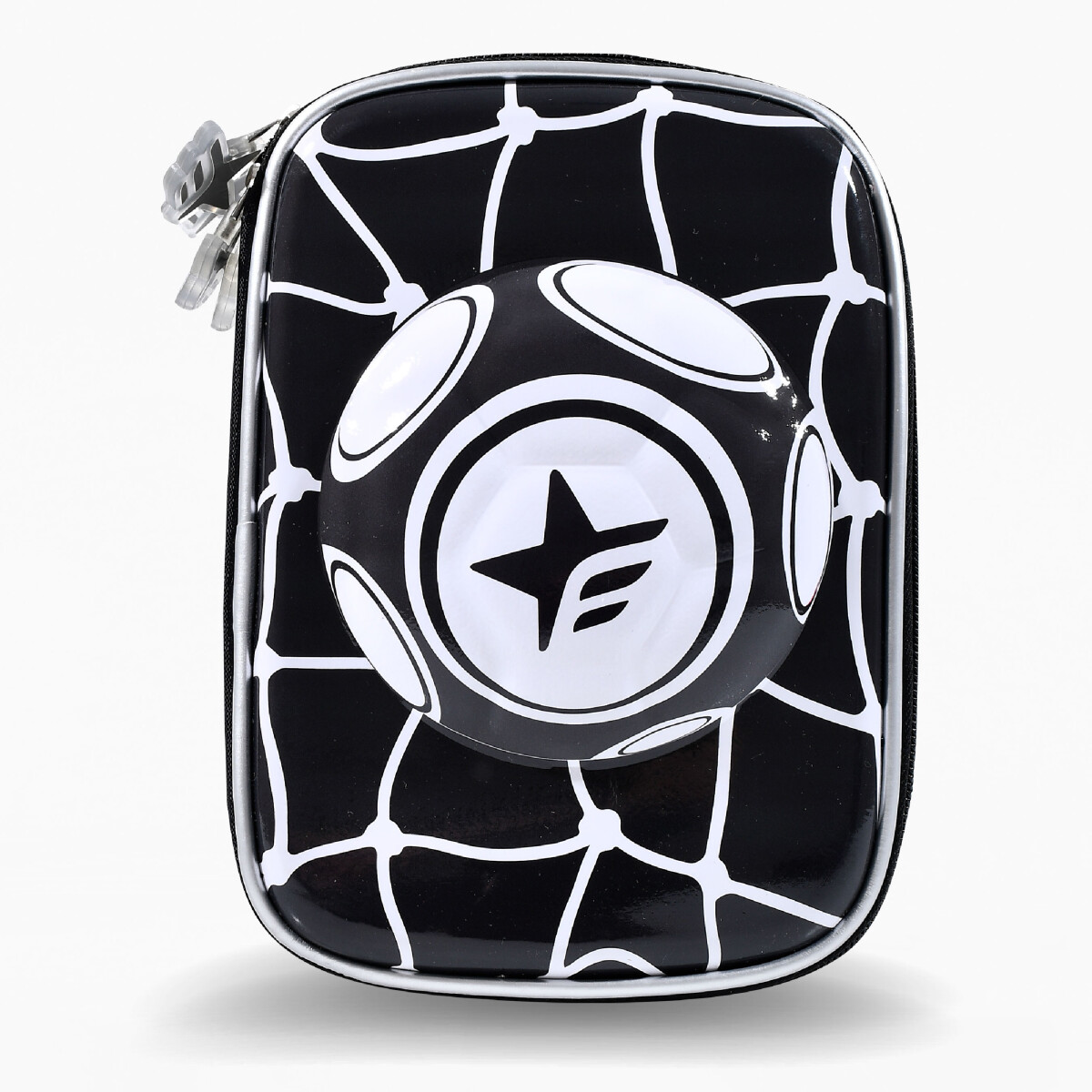 Cartuchera Footy Futbol - Negro - Blanco 