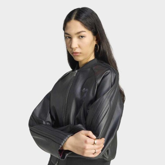 Campera Adidas Pleather Negro