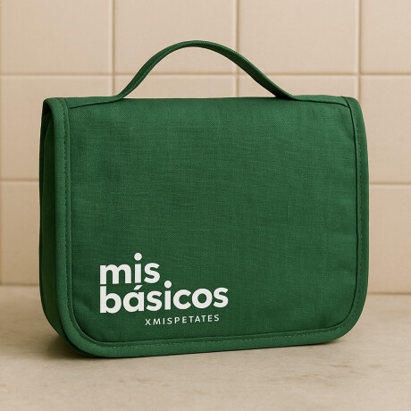Neceser de tela con percha Verde