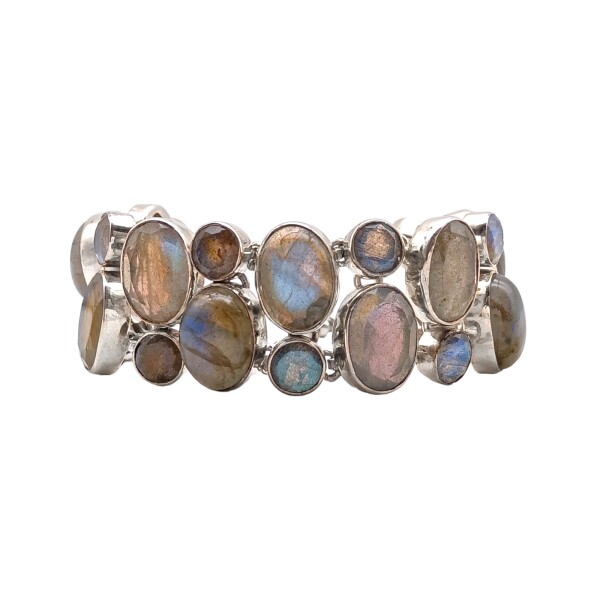 Pulsera Formas-Plata 925-Piedra Labradorita-PU3419 conpiedra