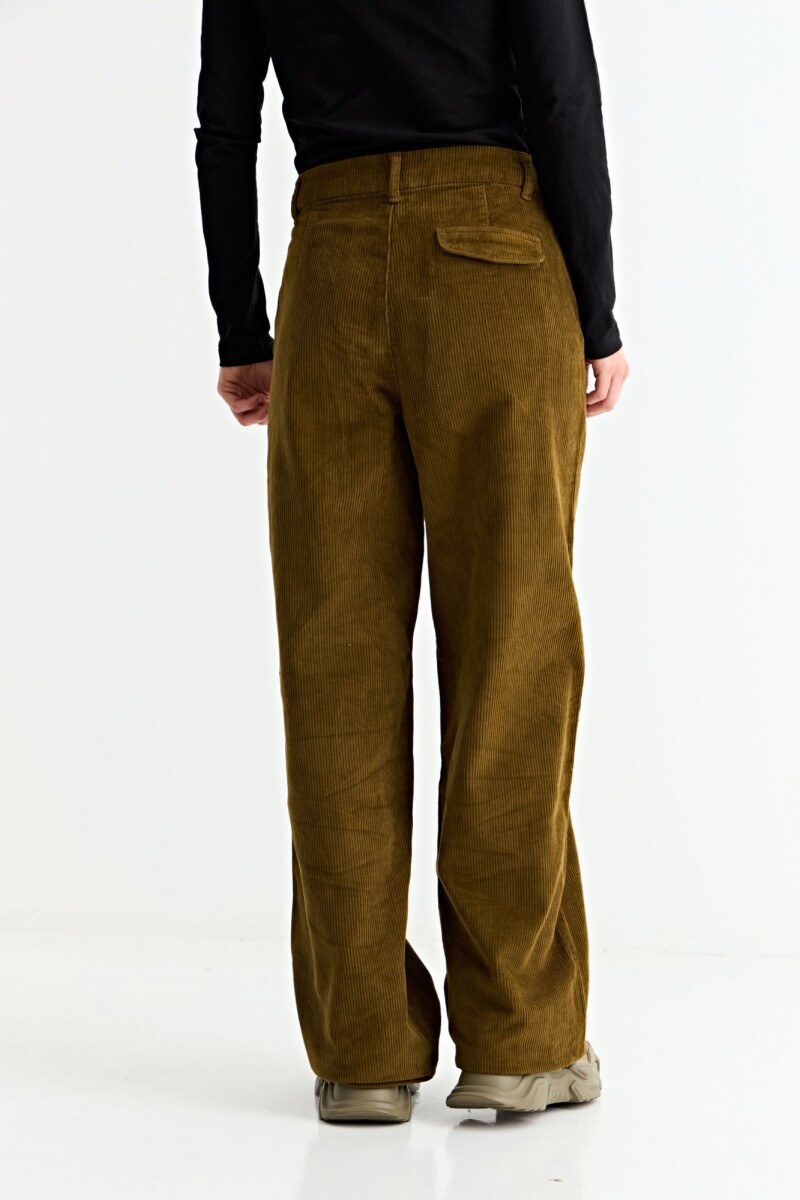 Pantalón pana wide leg OCRE