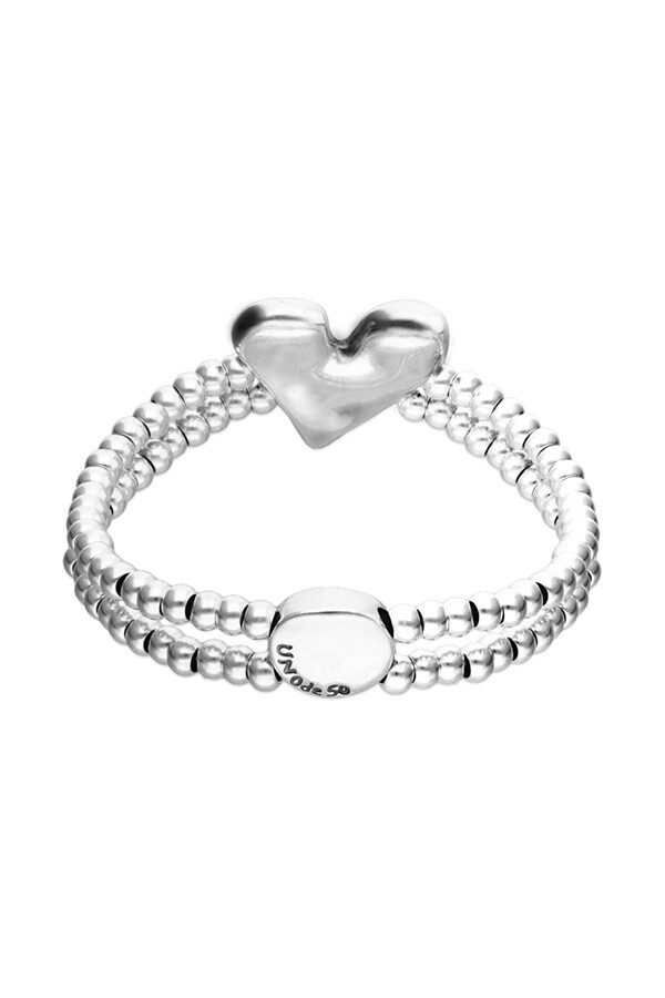 PULSERA DE ALEACION DE METALES BAÑADO EN PLATA DE LEY CON DETALLE DE CORAZÓN Pulsera