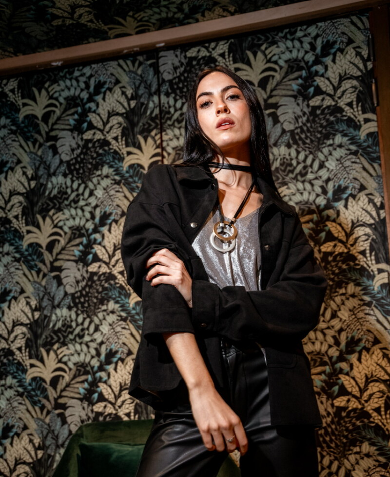 Chaqueta Gamuza negro