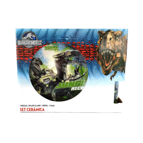 Set de Cerámica de 3 Piezas - Jurassic World U