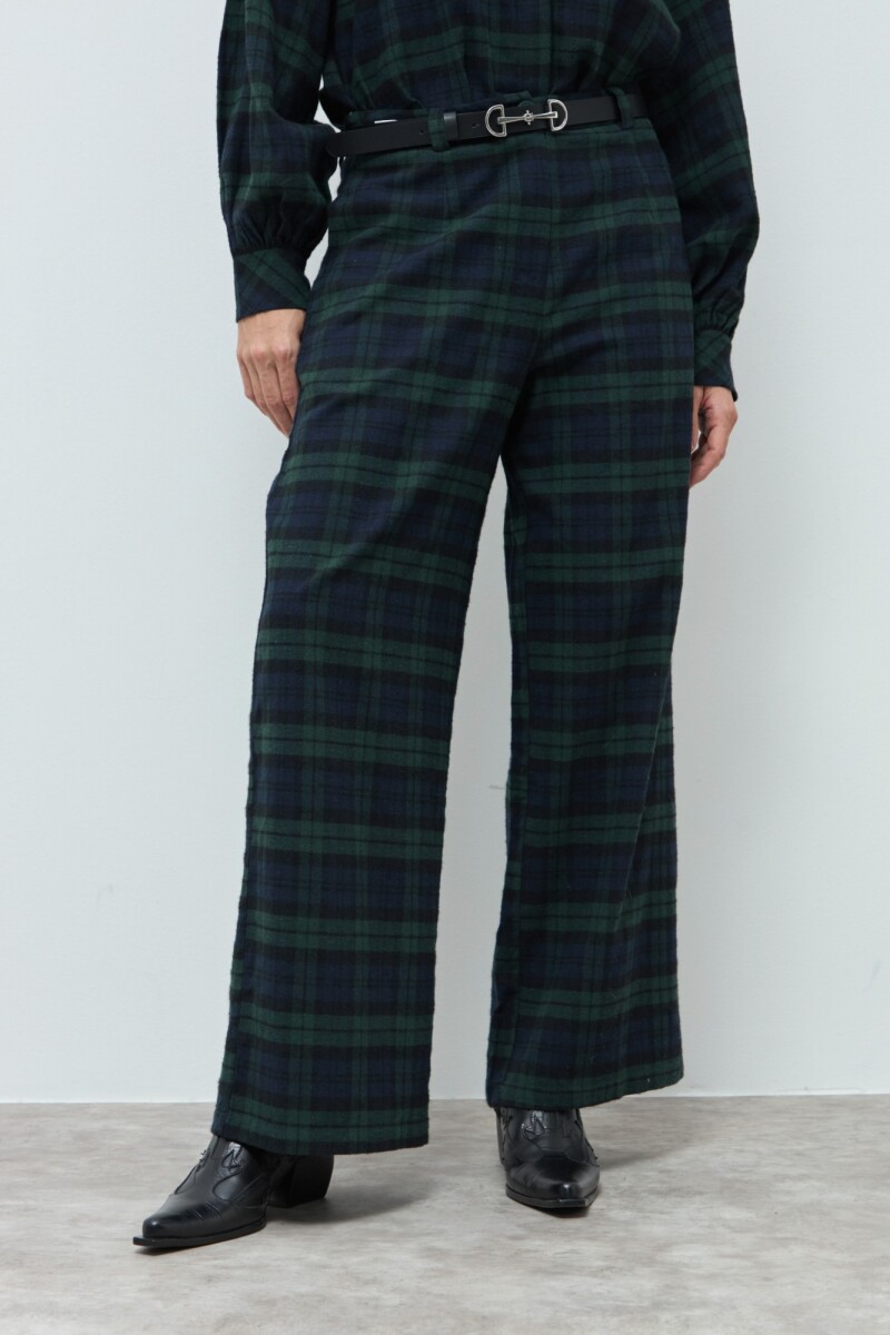 Pantalón tartán verde ingles