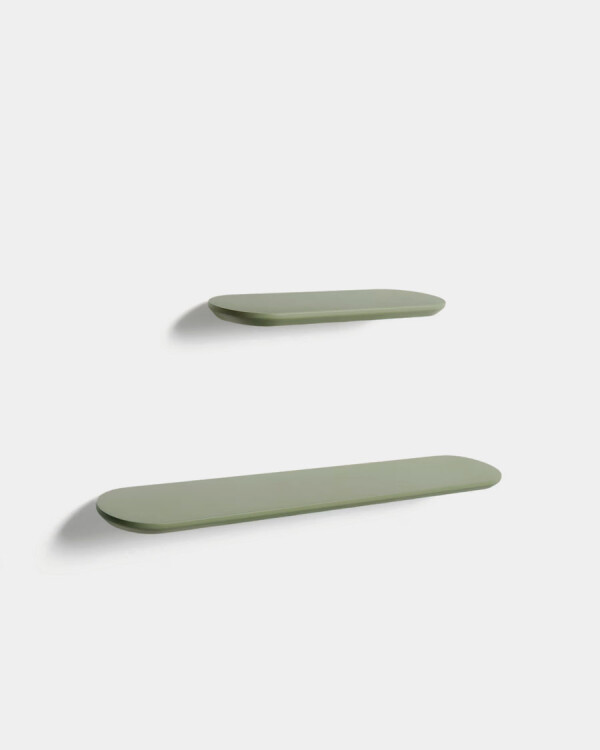 Set Arely de 2 estantes de MDF con acabado lacado verde 30 cm / 55 cm