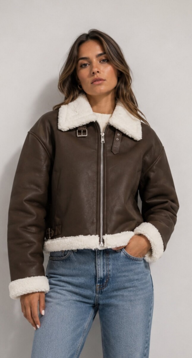 CAMPERA SLOWLY 9935 CORTA - MARRON 
