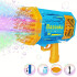 Pistola Burbujas Bazooka X69 Disparadores Recargable Juguete Variante Color Azul