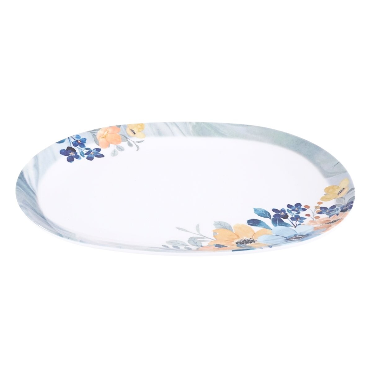 Plato ovale de melamina Flowers Line 