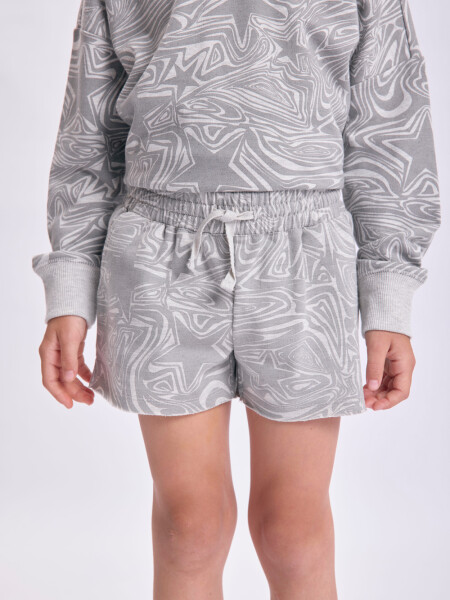 Short deportivo Estrellas Gris Melange