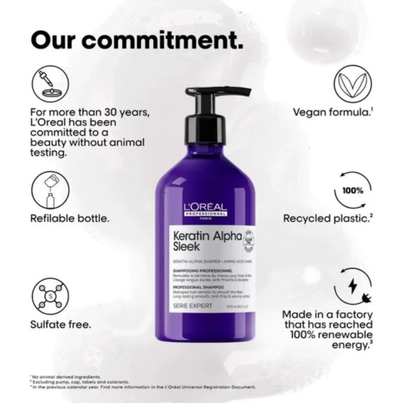 Pack L'oréal Prof Keratin Alpha Sleek completo de 4 pasos Pack L'oréal Prof Keratin Alpha Sleek completo de 4 pasos