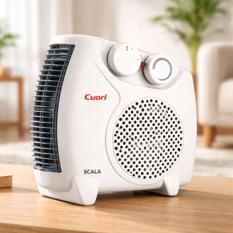 Caloventilador Piso 2 Niveles 2000W c/Termostato Cuori Scala Blanco