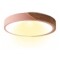 Luminaria Plafon Led Diám 30cm Metal Y Madera Luz cálida Rosa