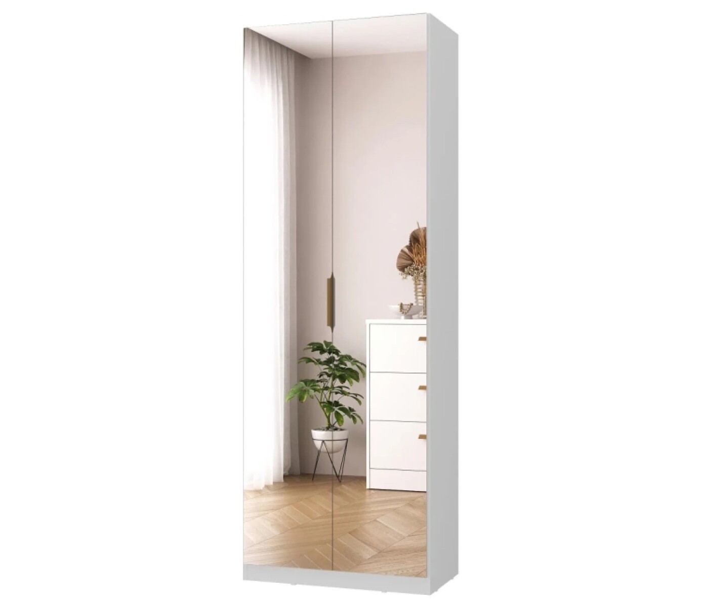 Multiuso 2 Puertas Plus Blanco Con Espejo 