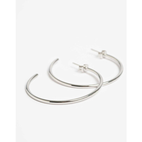 Aros Argollas Metal Plateado