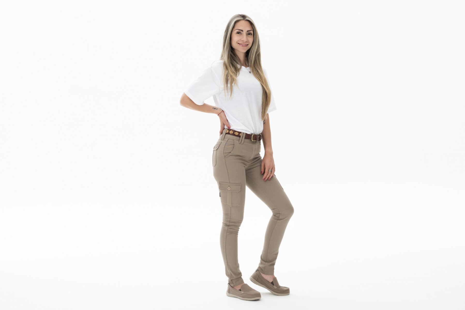 PANTALON URBANO MUJER FLEX - Beige 
