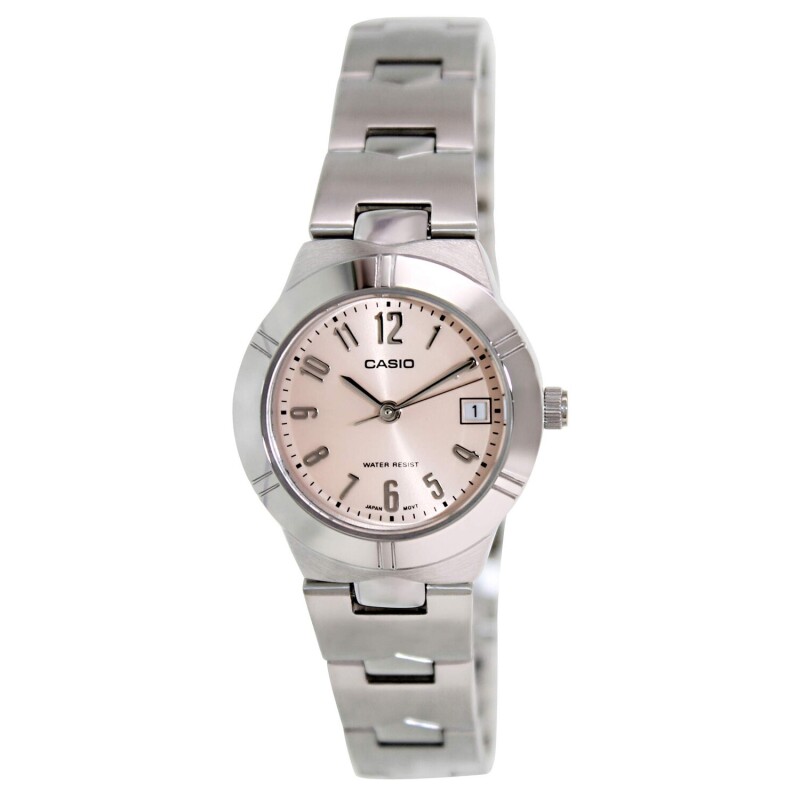 Reloj Análogo Casio 1241D4A2 En Acero Para Mujer Diseño Elegante Y Uso Diario Beige