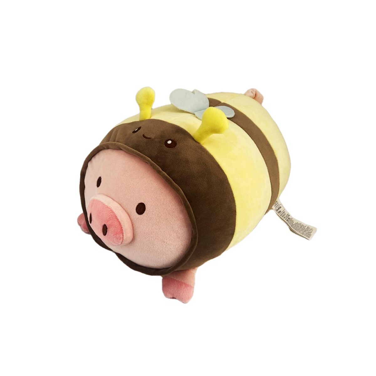 Peluche chanchi acostado abeja Miniso Uruguay