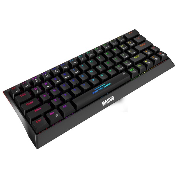 Teclado Gamer Marvo Mecánico Kg962w 60% TECLADO MARVO MECANICO KG962W 60% SW BLU