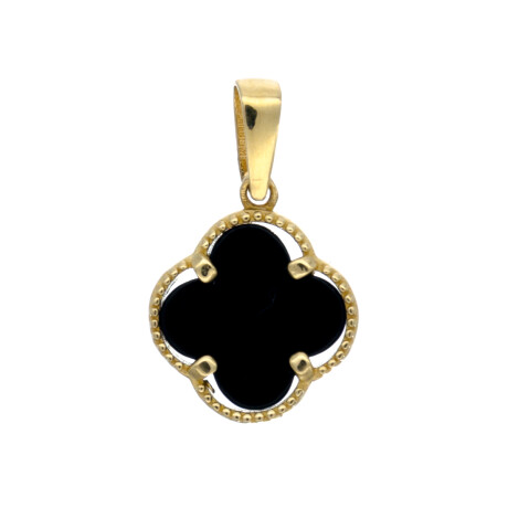 Dije FLOR de oro 9 ktes y ONIX Dije FLOR de oro 9 ktes y ONIX
