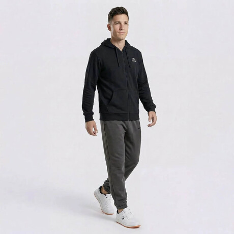 Campera Buzo Topper Hombre C/Cierre Y Capucha Clásico Negro