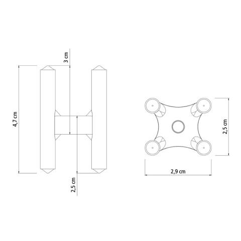 Separadores losa hormigón tipo silla 25x30mm 100un -TRAMONTINA TN1569