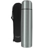 Termo Cuori Bala 1L de acero Inox con funda Plateado
