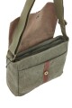 Morral de lona Verde con Marrón
