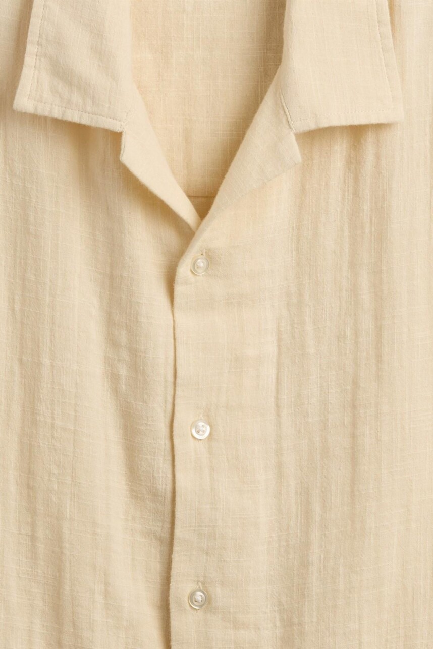 Camisa Manga Corta Hombre Light Cream
