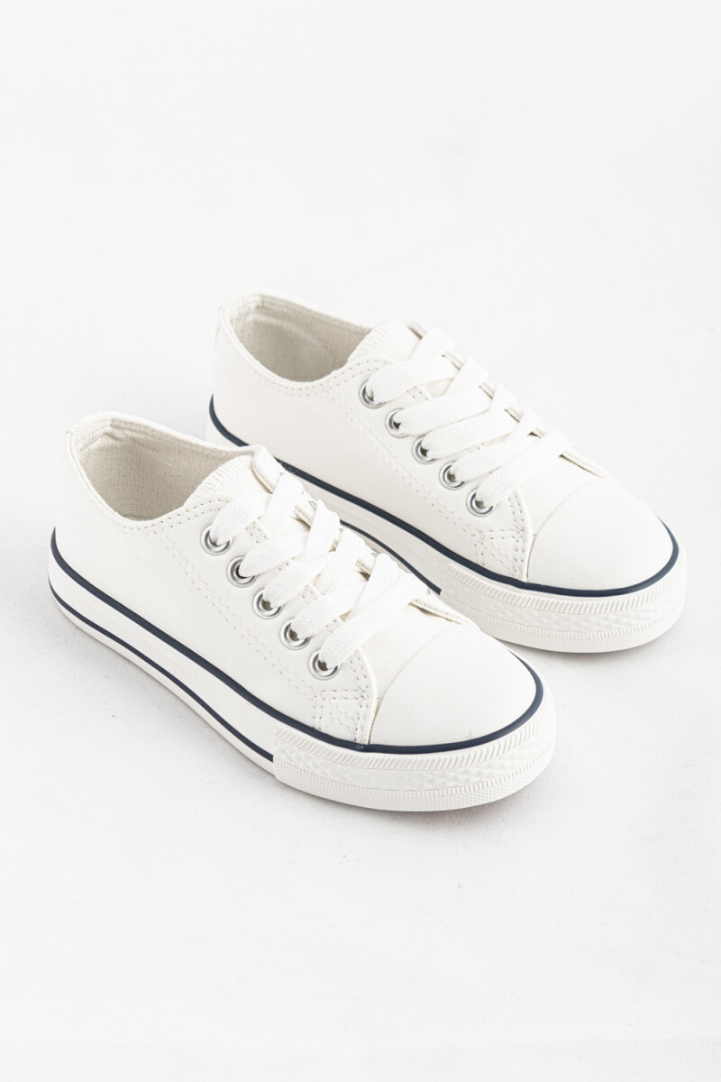 Deportivo con cordones - Blanco 
